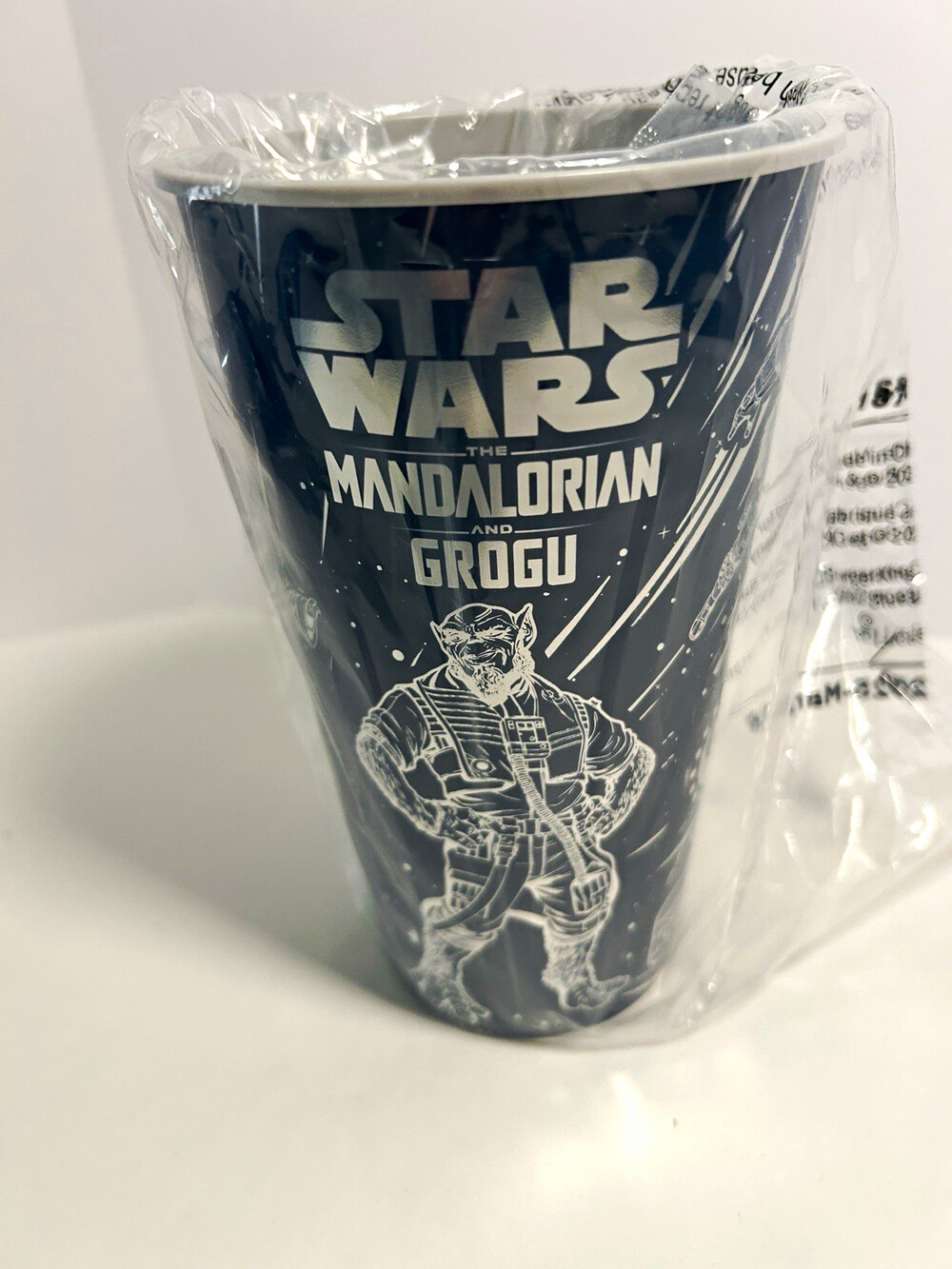 Burger King Star Wars Mandalorian & Grogu Kids Cup, Black/White